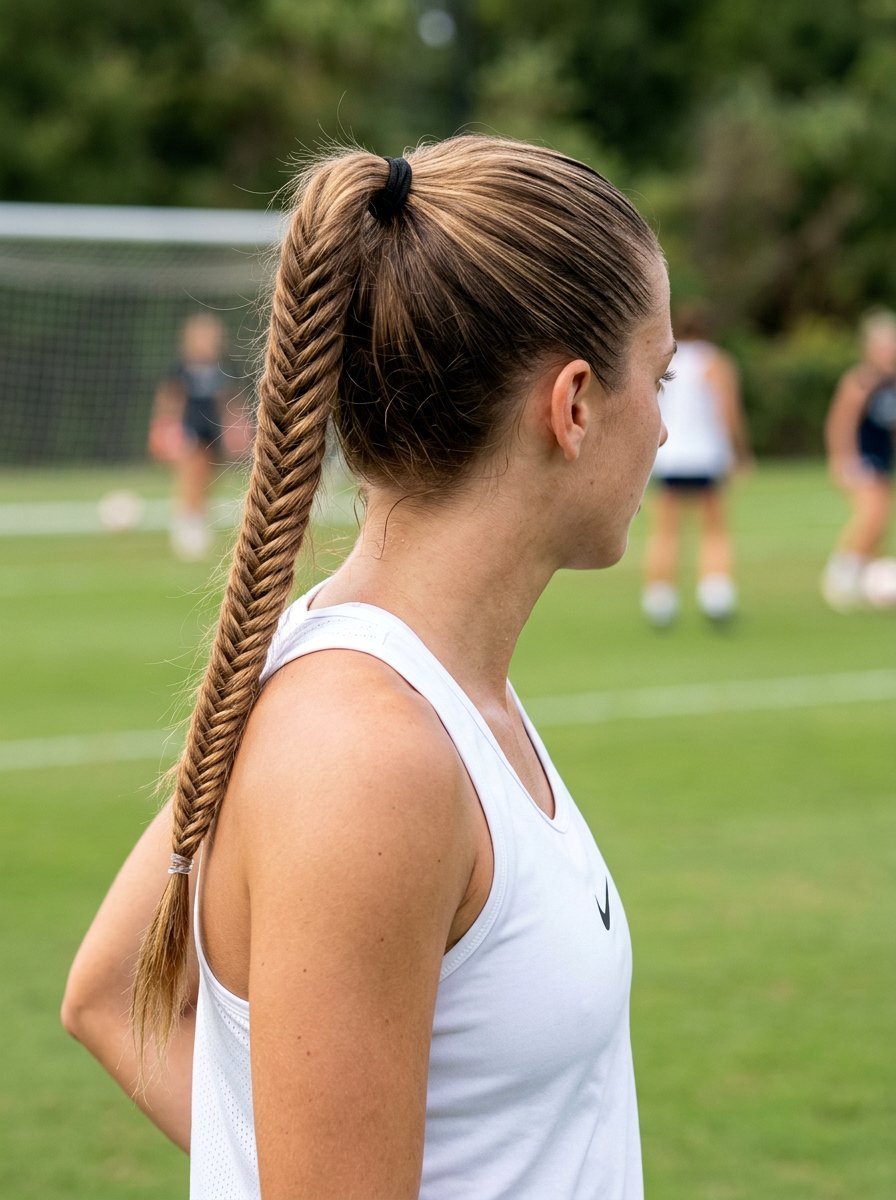Fishtail Braided Soccer Ponytail - 20 soccer hairstyle with braided ponytail - 20 soccer hairstyle with braided ponytail
