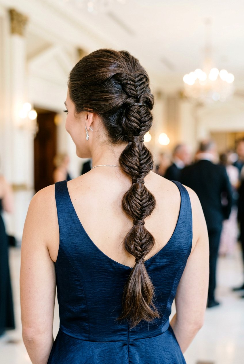 Fishtail Bubble Braid - 20 prom hairstyle with bubble braid - 20 prom hairstyle with bubble braid