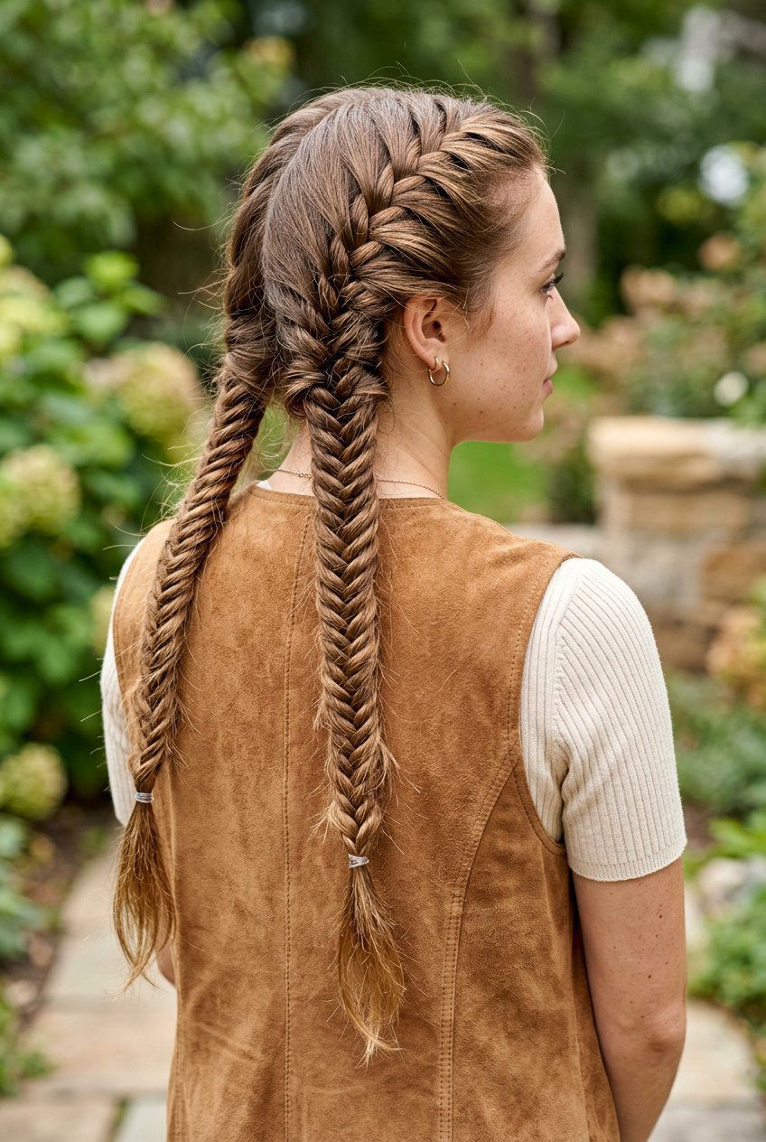 Fishtail Pigtail Braids - 20 cowgirl braid hairstyles - 20 cowgirl braid hairstyles