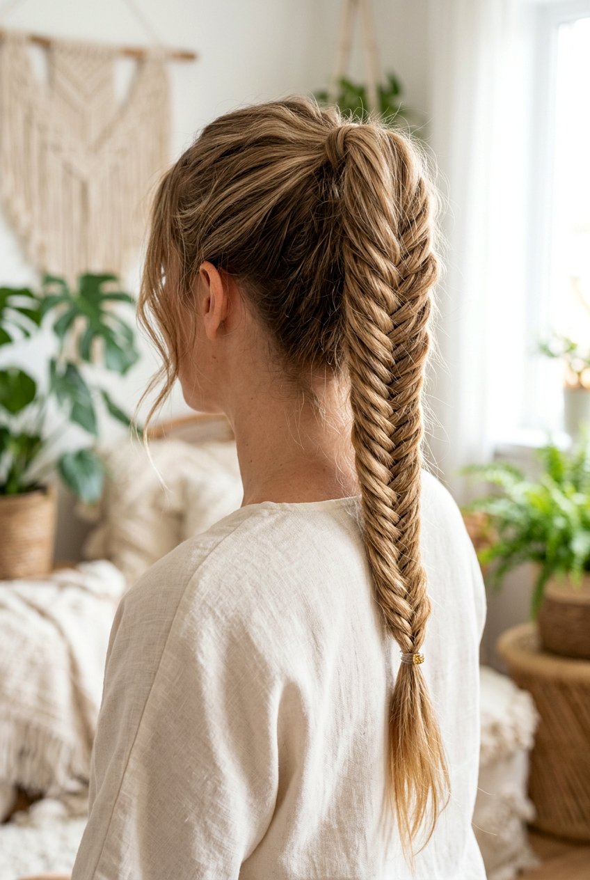 Fishtail Ponytail - 20 easy ponytail hairstyles - 20 easy ponytail hairstyles