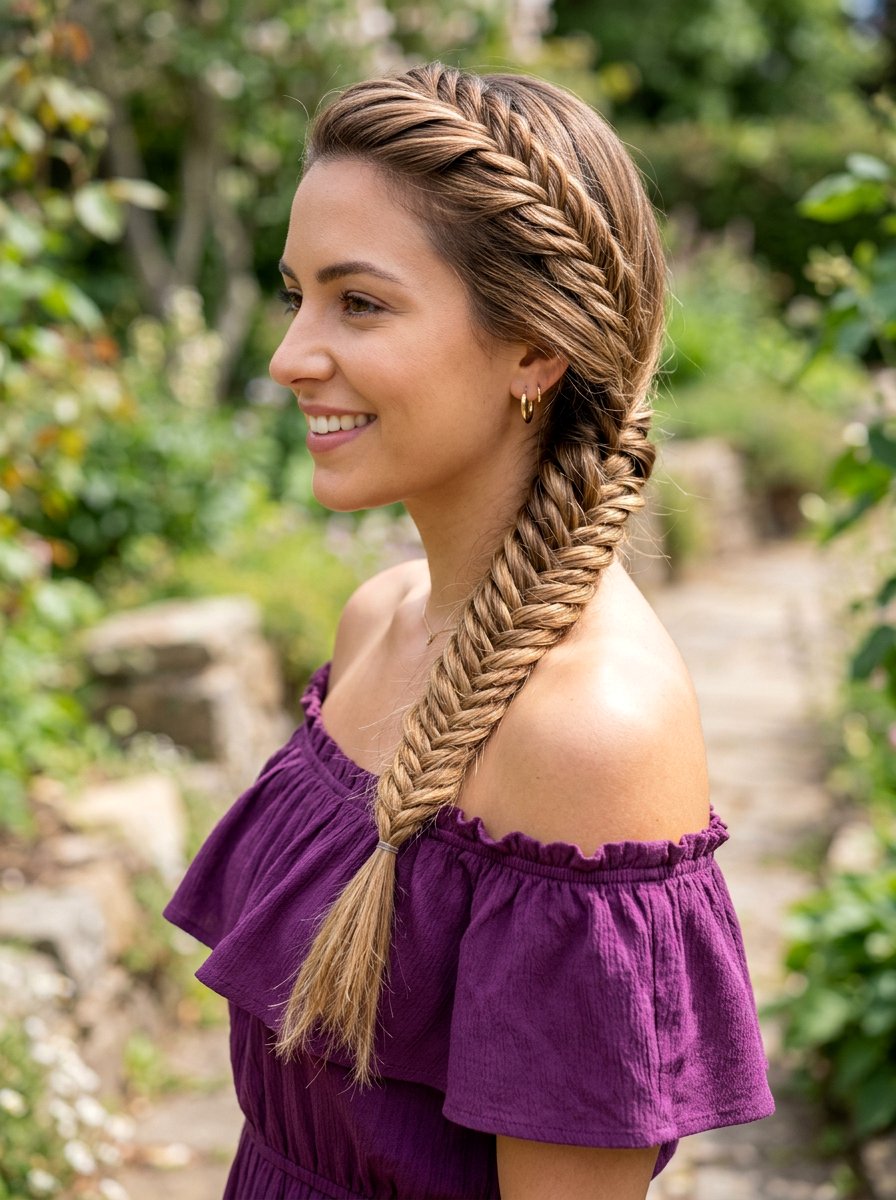 20 Stunning Party Hairstyle Ideas For Off-Shoulder Dresses