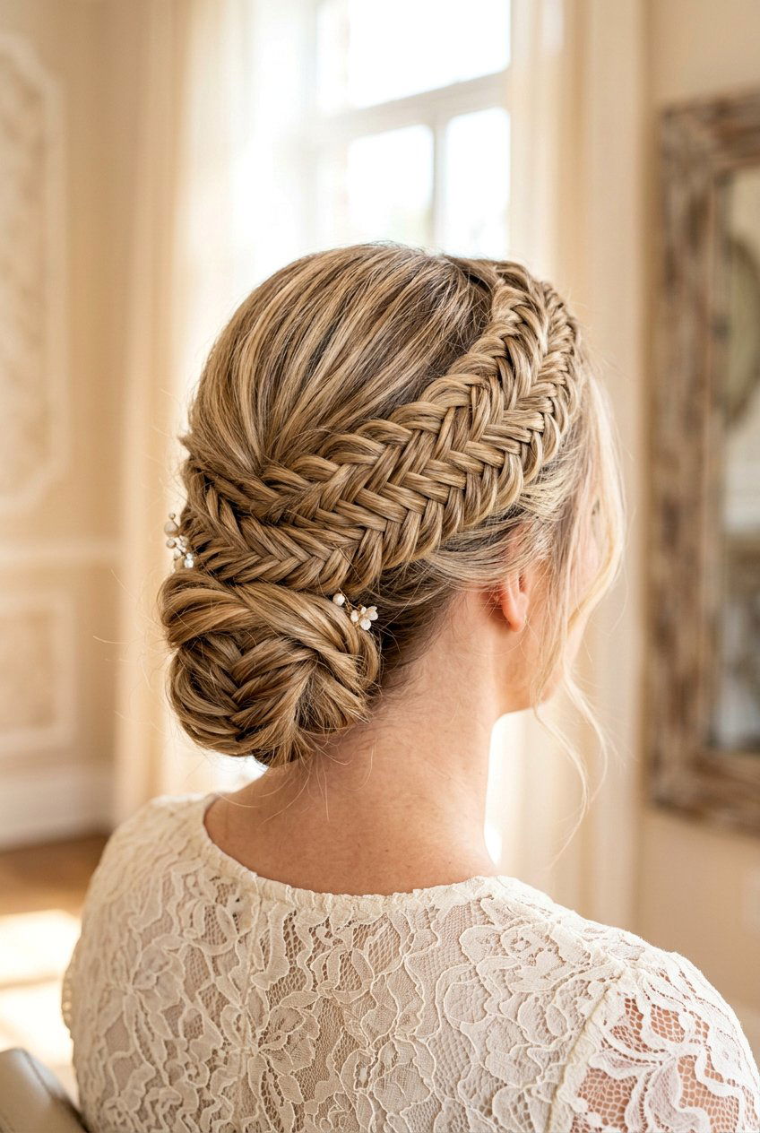 Fishtail braid updo - 20 prom updo hairstyles - 20 prom updo hairstyles