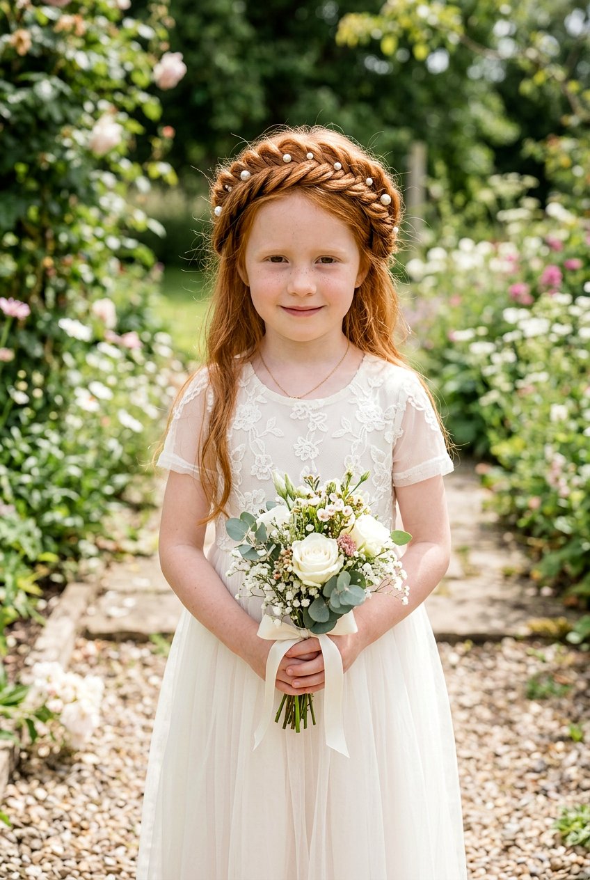 Fishtail braided crown flower girl - 20 flower girl braided crown - 20 flower girl braided crown