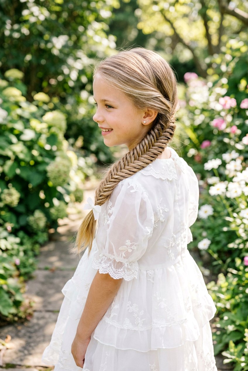 Fishtail side ponytail - 20 communion ponytail hairstyle - 20 communion ponytail hairstyle