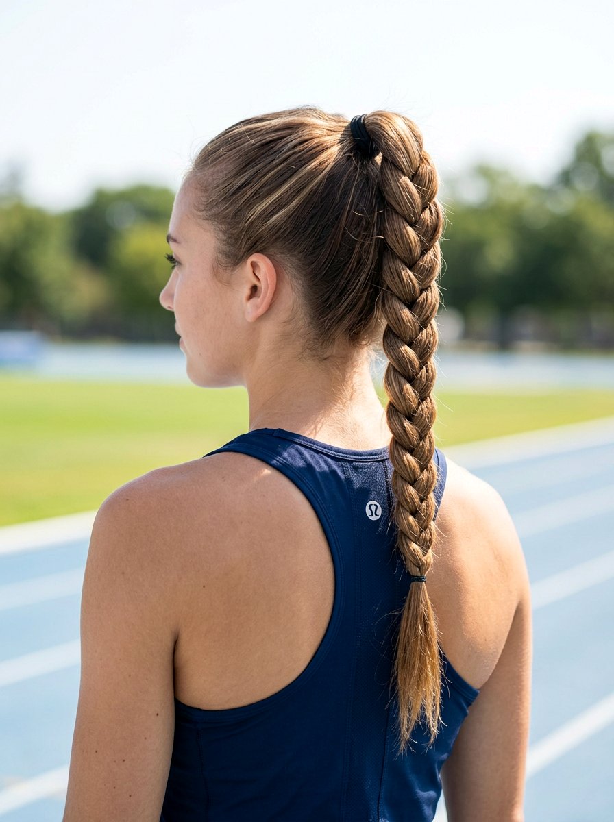 Five Strand Braid Ponytail - 20 volleyball ponytail with braid - 20 volleyball ponytail with braid