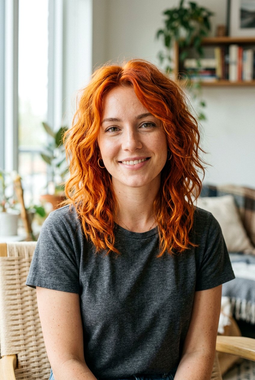 Flaming Orange Red Hair - 20 fire hair color ideas - 20 fire hair color ideas
