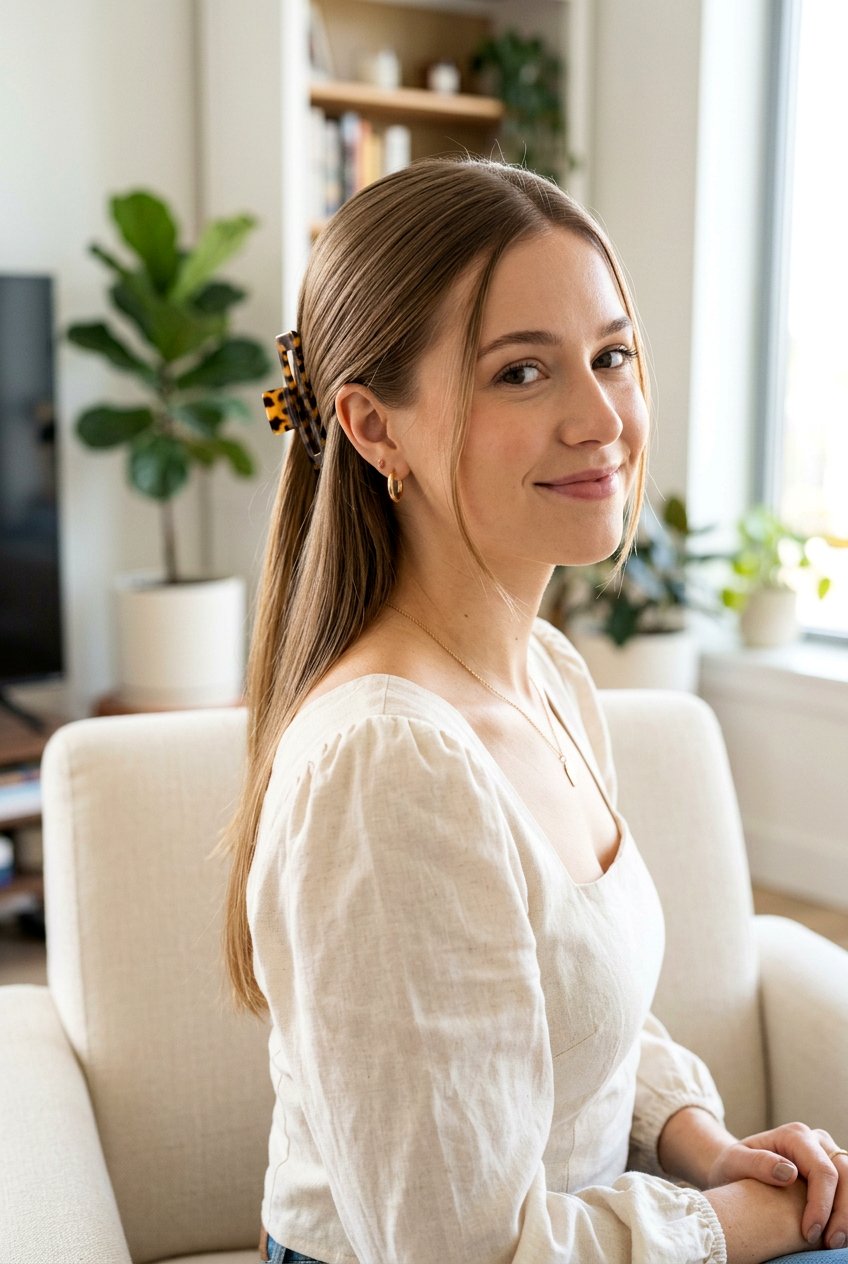 Flat Claw Clip 90s Hairstyle - 20 90s claw clip hairstyle - 20 90s claw clip hairstyle