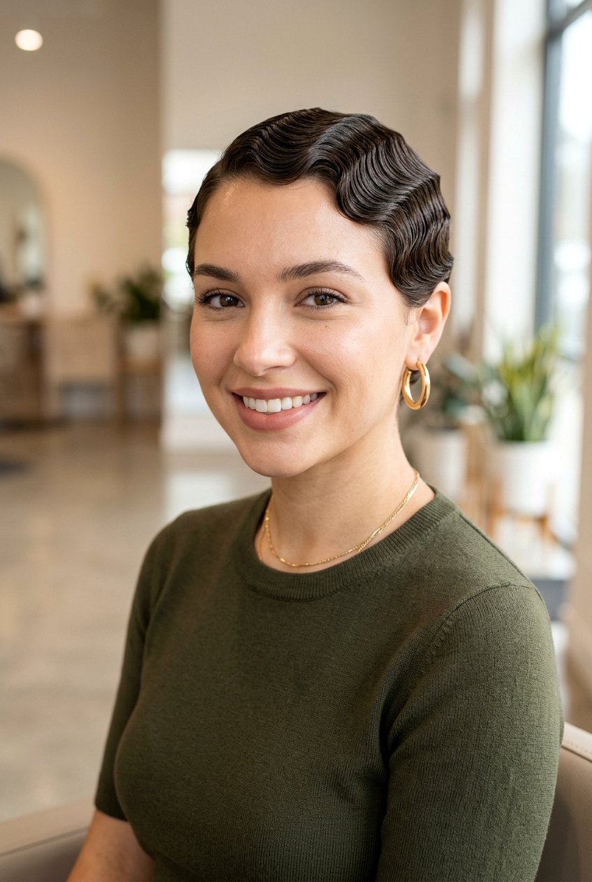 Flat Finger Waves Short Hair - 20 finger waves on short natural hair - 20 finger waves on short natural hair