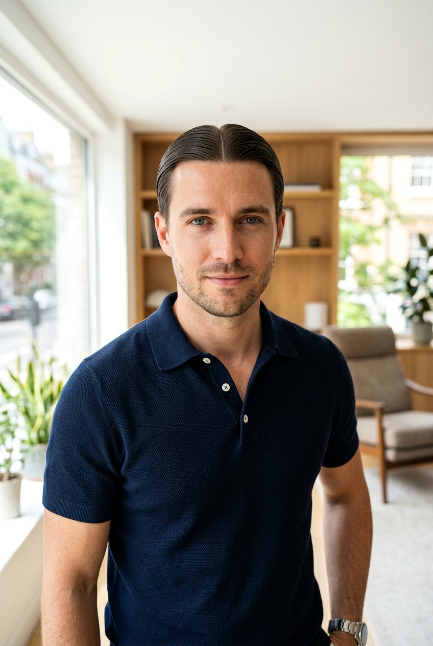 Flat Middle Part - 20 curtain haircut for straight hair men - 20 curtain haircut for straight hair men