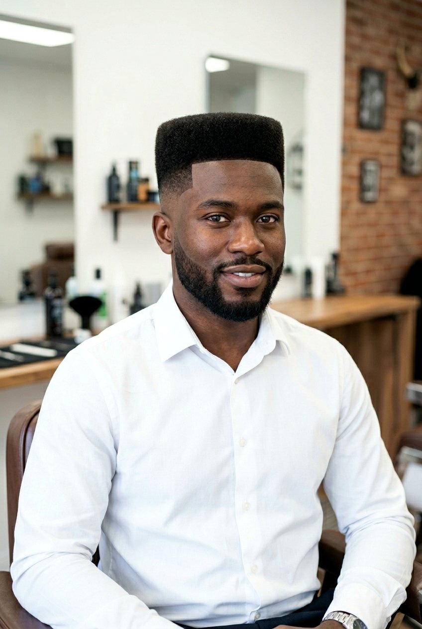 Flat Top Afro Burst Fade - 20 afro burst fade haircut men - 20 afro burst fade haircut men