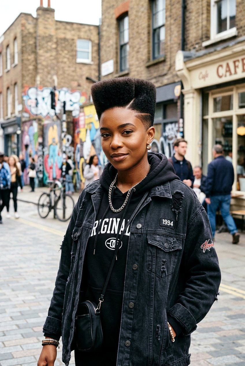 Flat Top Afro with Side Part - 20 afro with side part hairstyle - 20 afro with side part hairstyle