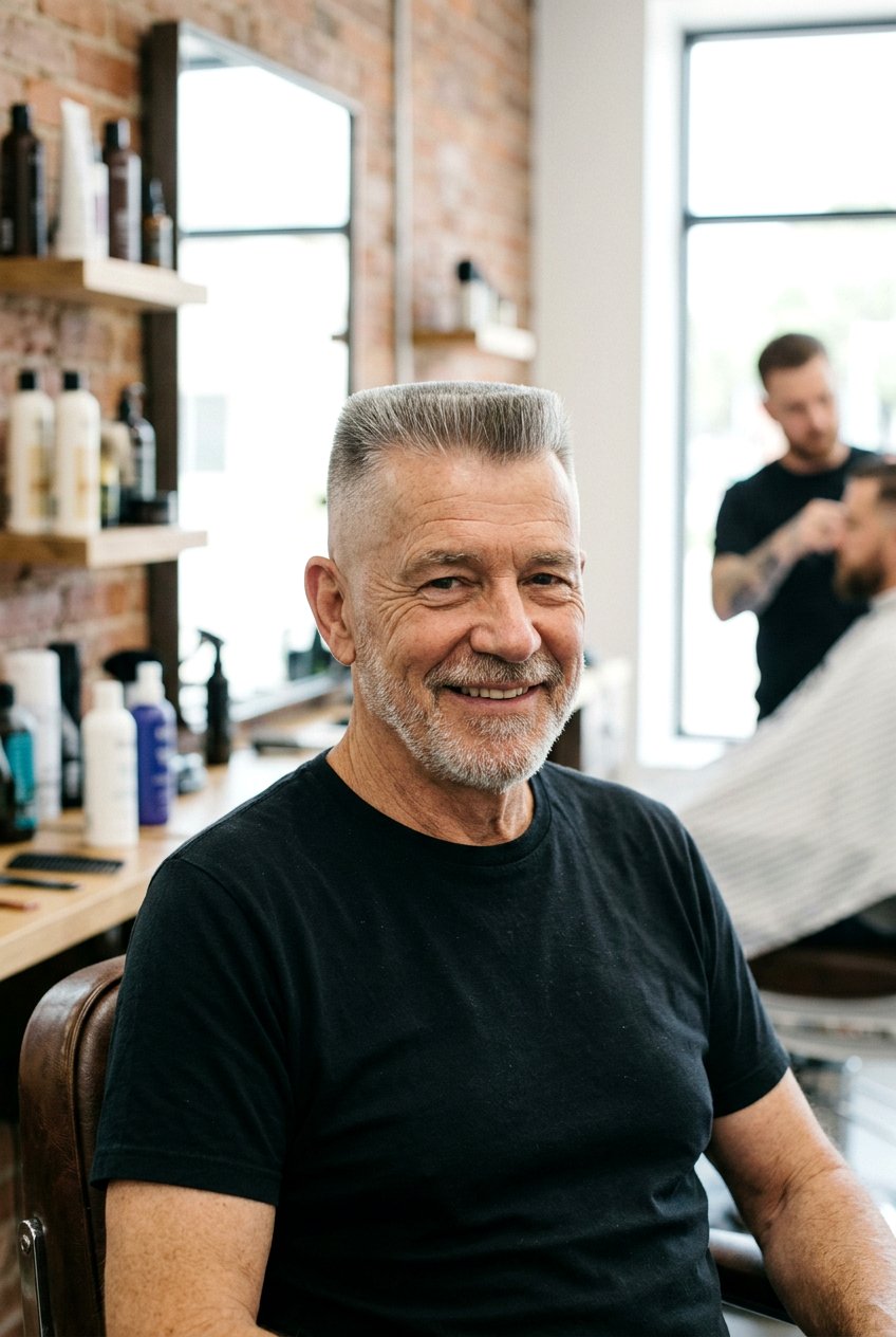 Flat Top Crew Cut - 20 neat crew cut for older men - 20 neat crew cut for older men