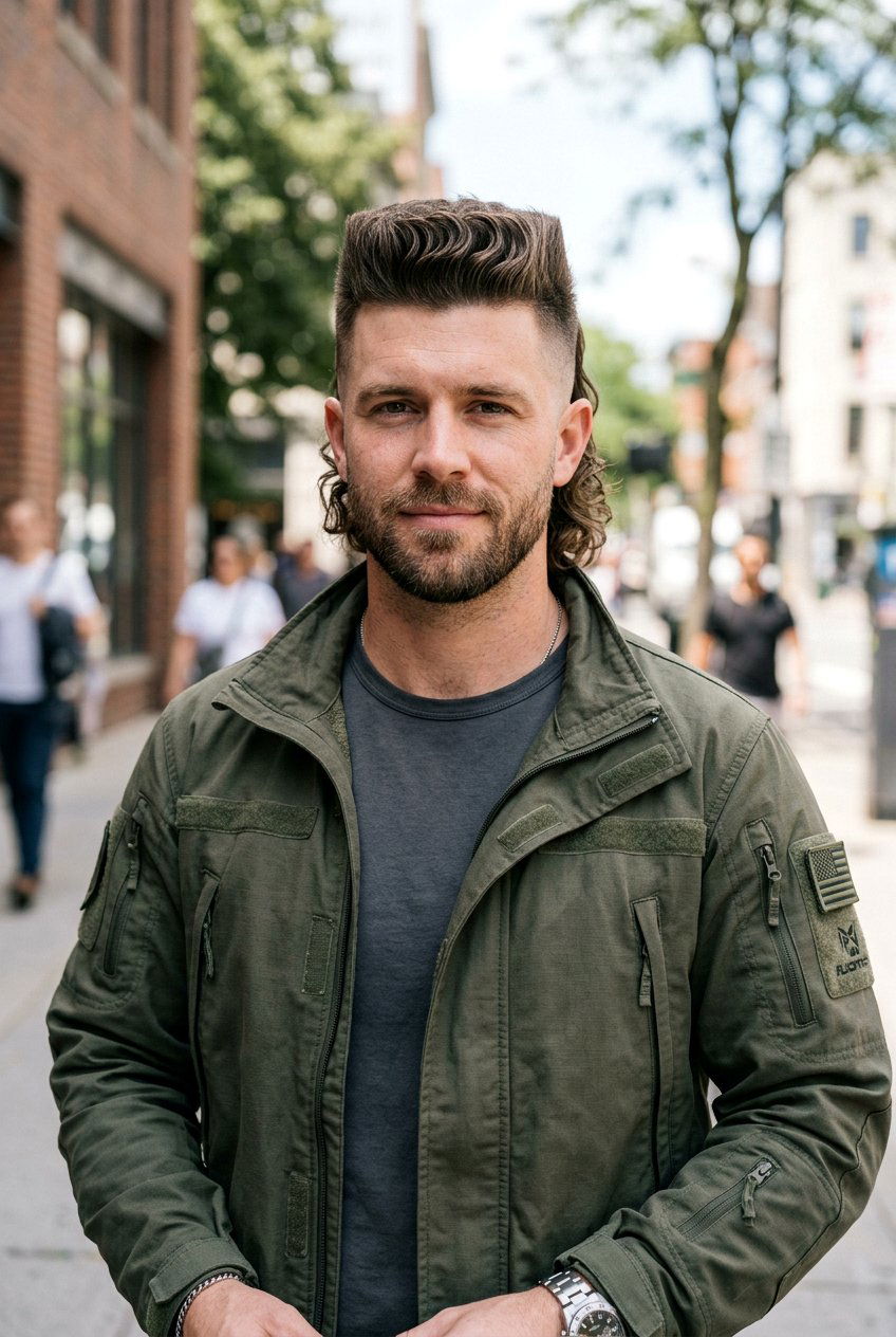 Flat Top Mullet - 20 modern mullet for wavy hair men - 20 modern mullet for wavy hair men