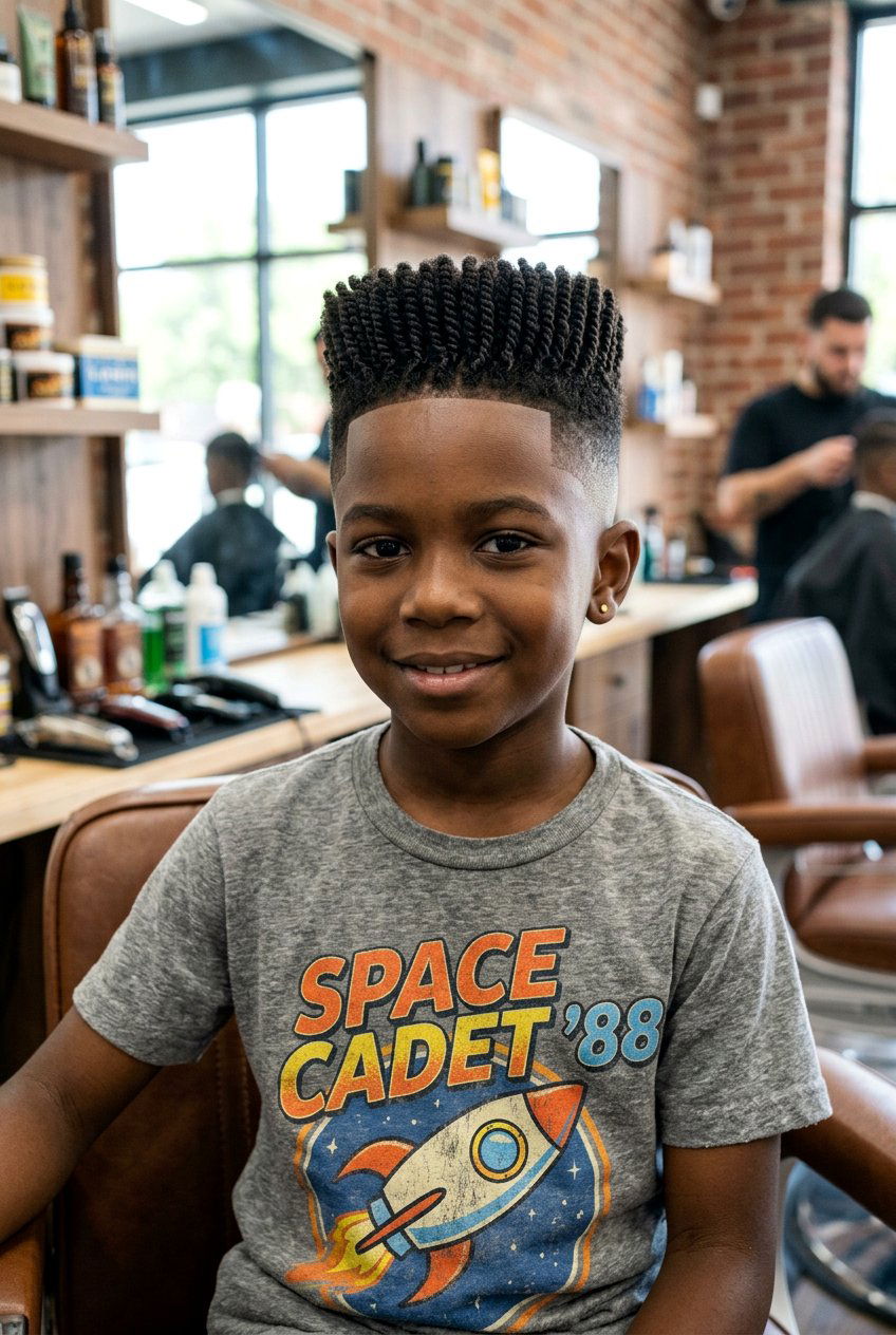 Flat Top Twists Fade - 20 boys twists with fade - 20 boys twists with fade