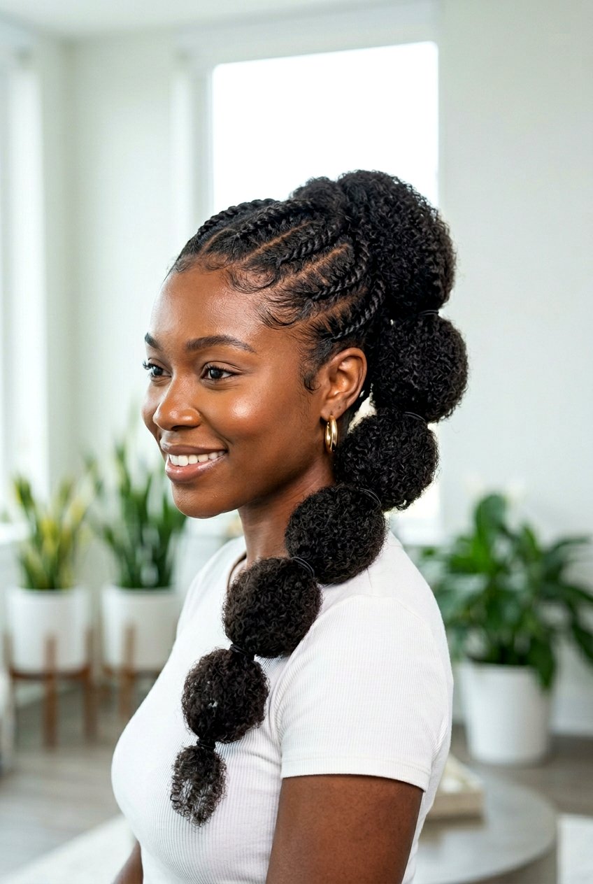 Flat Twist Bubble Ponytail - 20 flat twist ponytail for natural hair - 20 flat twist ponytail for natural hair