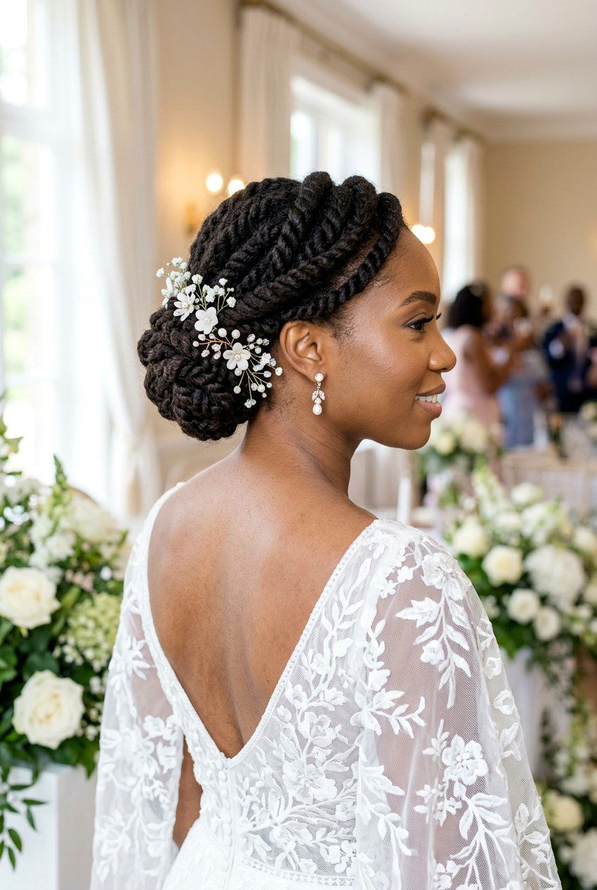 Flat Twist Bun For Wedding - 20 flat twists into bun hairstyle - 20 flat twists into bun hairstyle