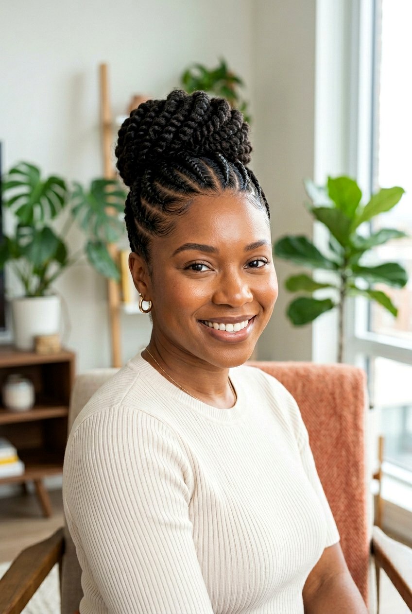 Flat Twist Cornrow Crown - 20 flat twist crown hairstyle - 20 flat twist crown hairstyle