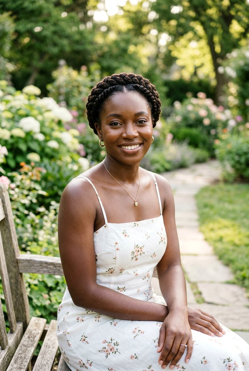 Flat Twist Crown Braid - 20 summer twist hairstyles for natural hair - 20 summer twist hairstyles for natural hair