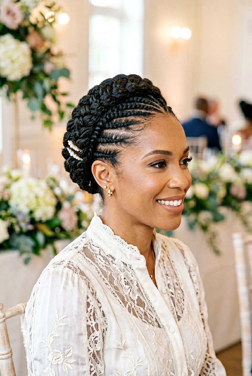 Flat Twist Crown Braided Updo - 20 flat twist crown hairstyle - 20 flat twist crown hairstyle