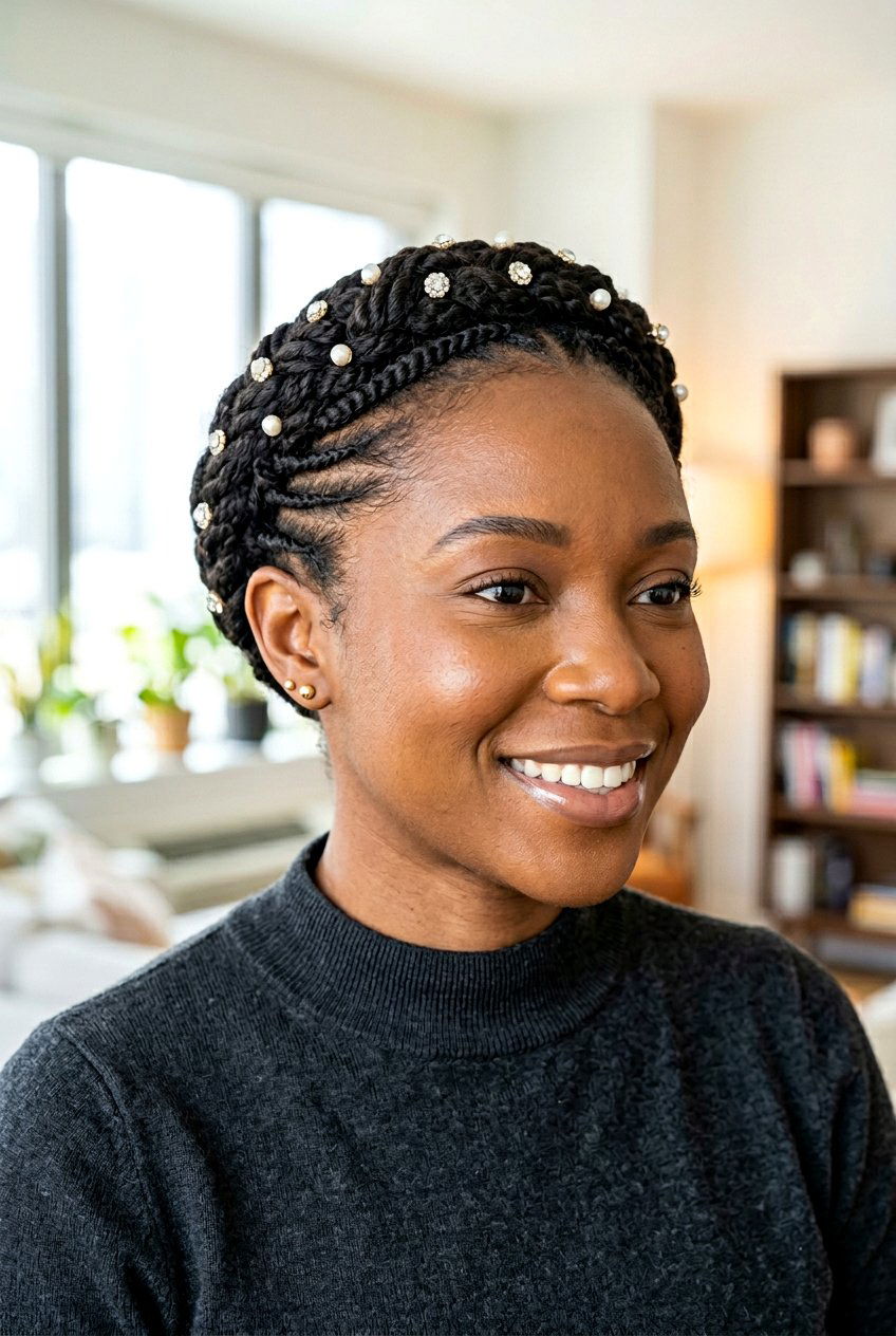 Flat Twist Crown on Short Natural Hair - 20 flat twist crown hairstyle - 20 flat twist crown hairstyle