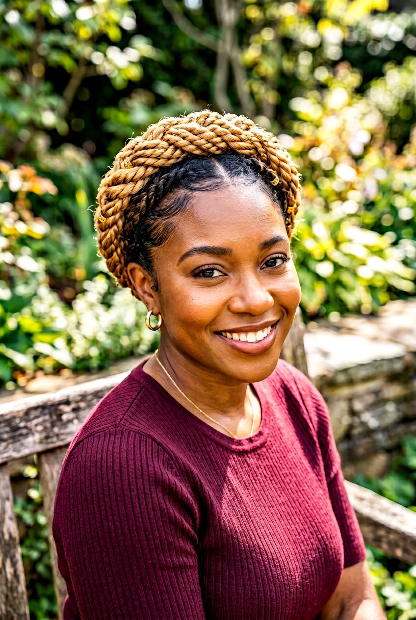 Flat Twist Crown with Color - 20 flat twist crown hairstyle - 20 flat twist crown hairstyle