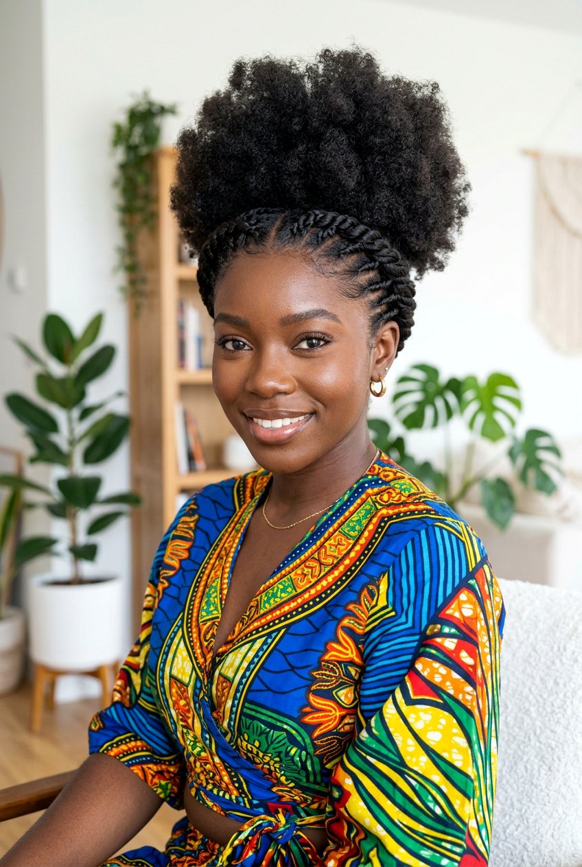 Flat Twist Crown with High Puff - 20 flat twist crown hairstyle - 20 flat twist crown hairstyle