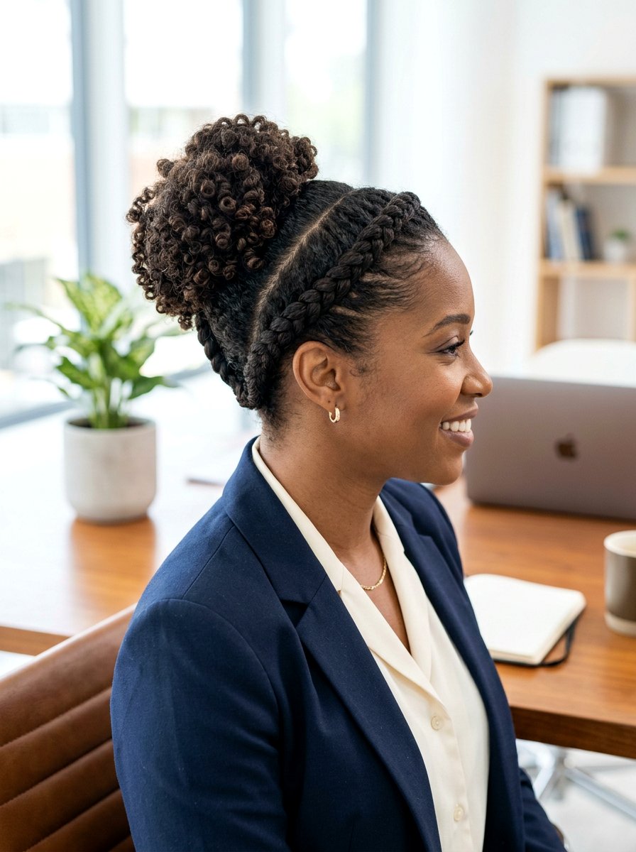 Flat Twist Curly Updo - 20 cute curly hairstyle ideas for women - 20 cute curly hairstyle ideas for women