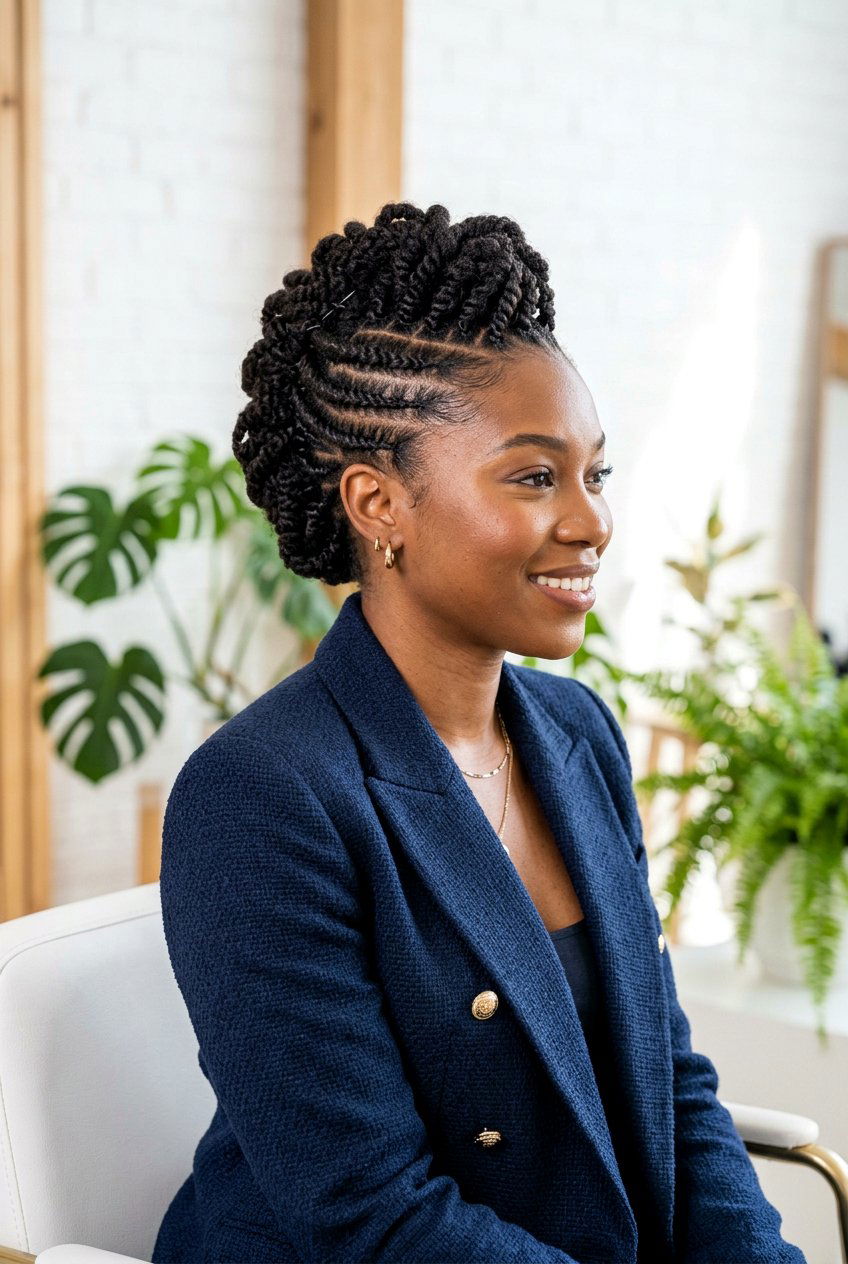 Flat Twist Faux Hawk Crown - 20 flat twist crown hairstyle - 20 flat twist crown hairstyle