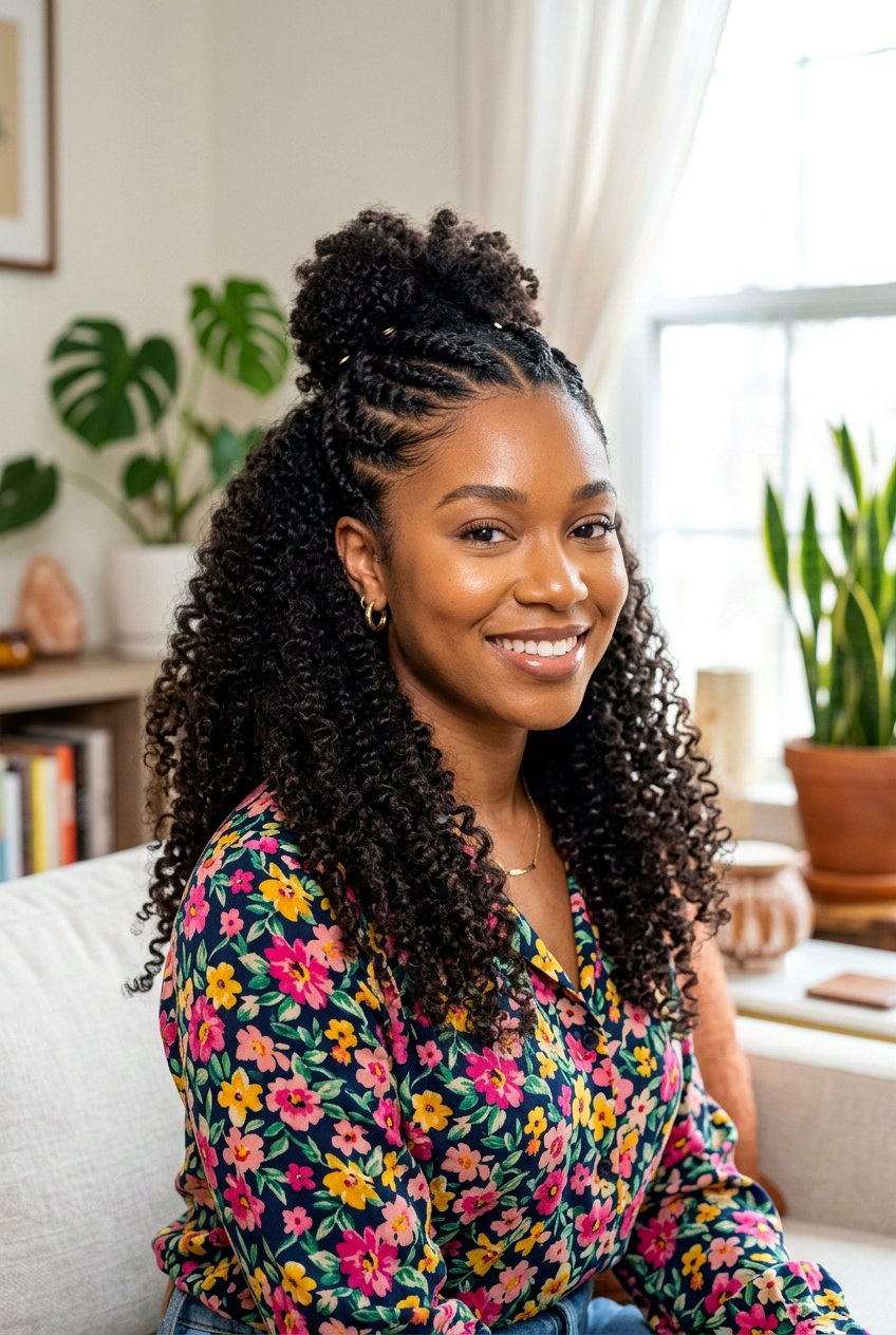 Flat Twist Half Up Half Down - 20 simple flat twist hairstyles for beginners - 20 simple flat twist hairstyles for beginners