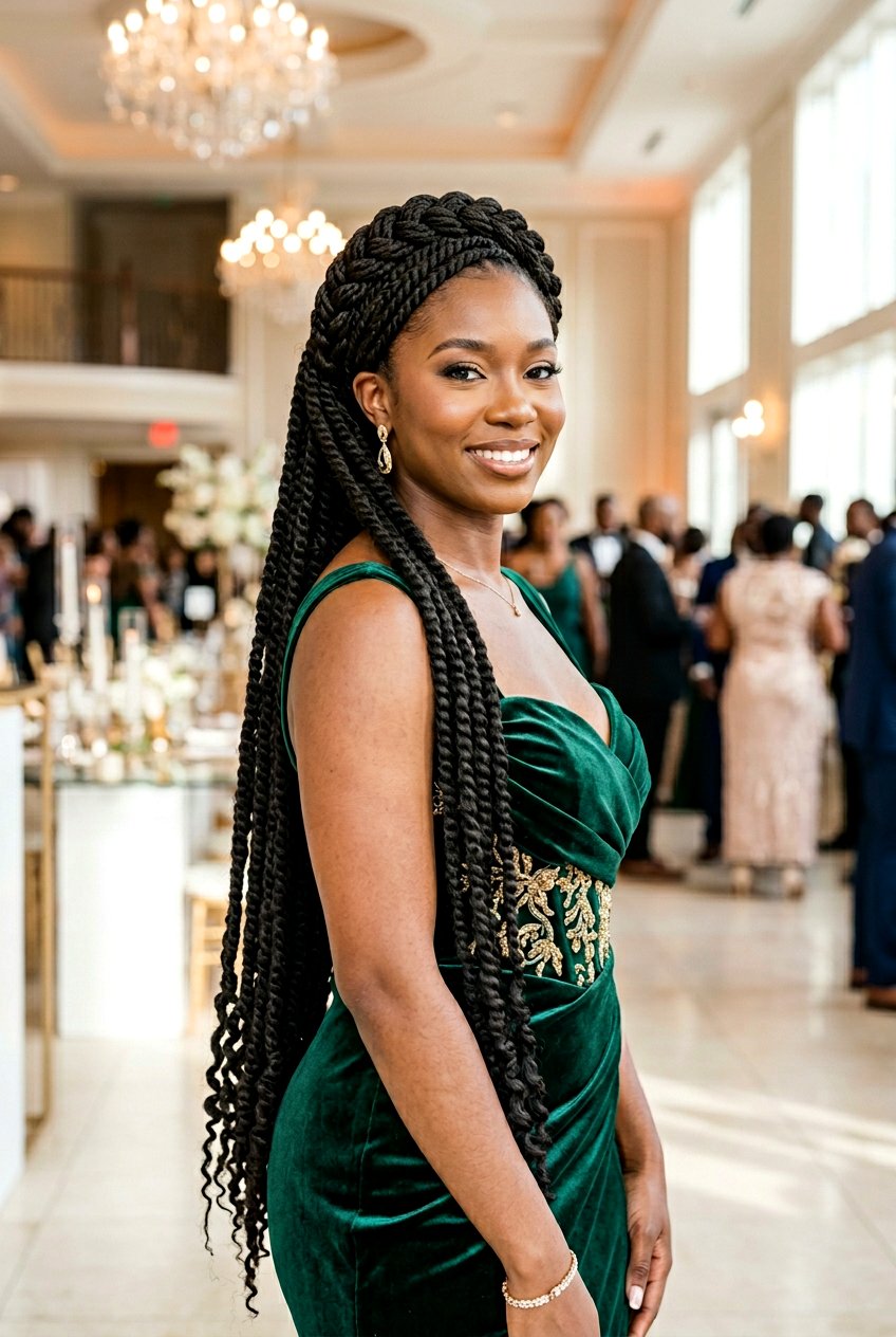 Flat Twist Halo With Extensions - 20 flat twist halo hairstyle - 20 flat twist halo hairstyle