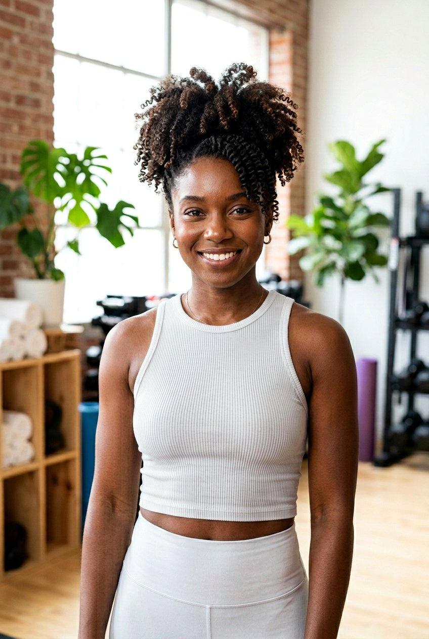 Flat Twist Out Pineapple - 20 gym protective styles for natural hair - 20 gym protective styles for natural hair