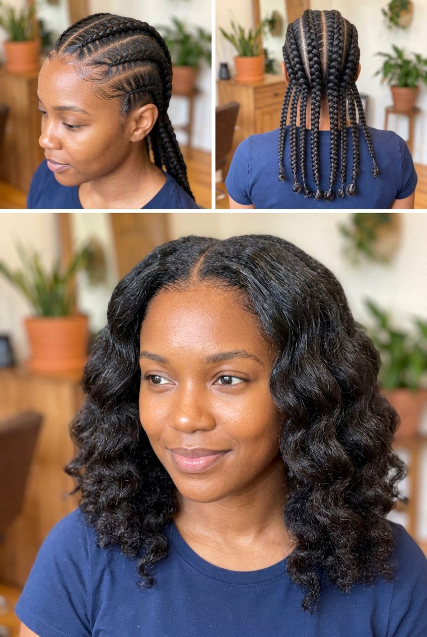 Flat Twist Out Versus Braid Out Combo on Medium 3C Hair - 20 braid out on medium natural hair - 20 braid out on medium natural hair