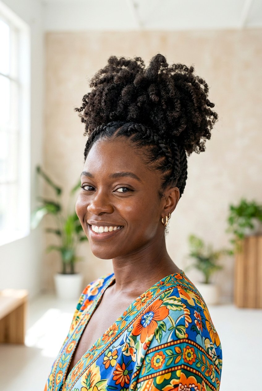 Flat Twist Pineapple Updo - 20 simple flat twist hairstyles for beginners - 20 simple flat twist hairstyles for beginners