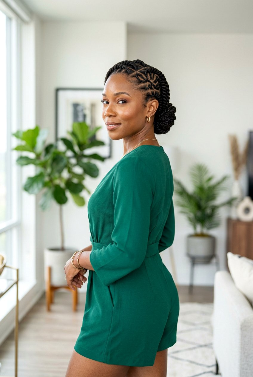 Flat Twist Updo - 20 black women vacation hairstyle ideas - 20 black women vacation hairstyle ideas