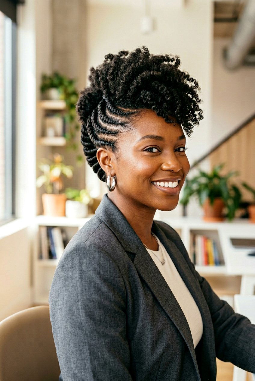 Flat Twist Updo For Natural Hair - 20 natural hair updo for black women - 20 natural hair updo for black women