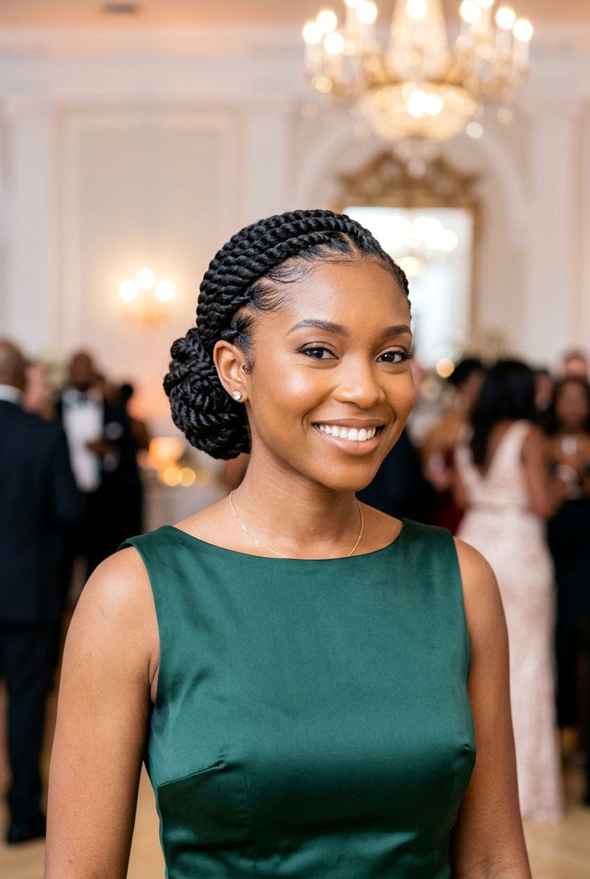 Flat Twist Updo Natural Hairstyle For Work - 20 natural hairstyles for work - 20 natural hairstyles for work