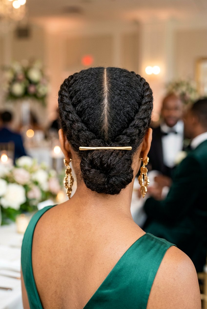 Flat Twist Updo with Accessory Band - 20 flat twist updo for wedding guest - 20 flat twist updo for wedding guest