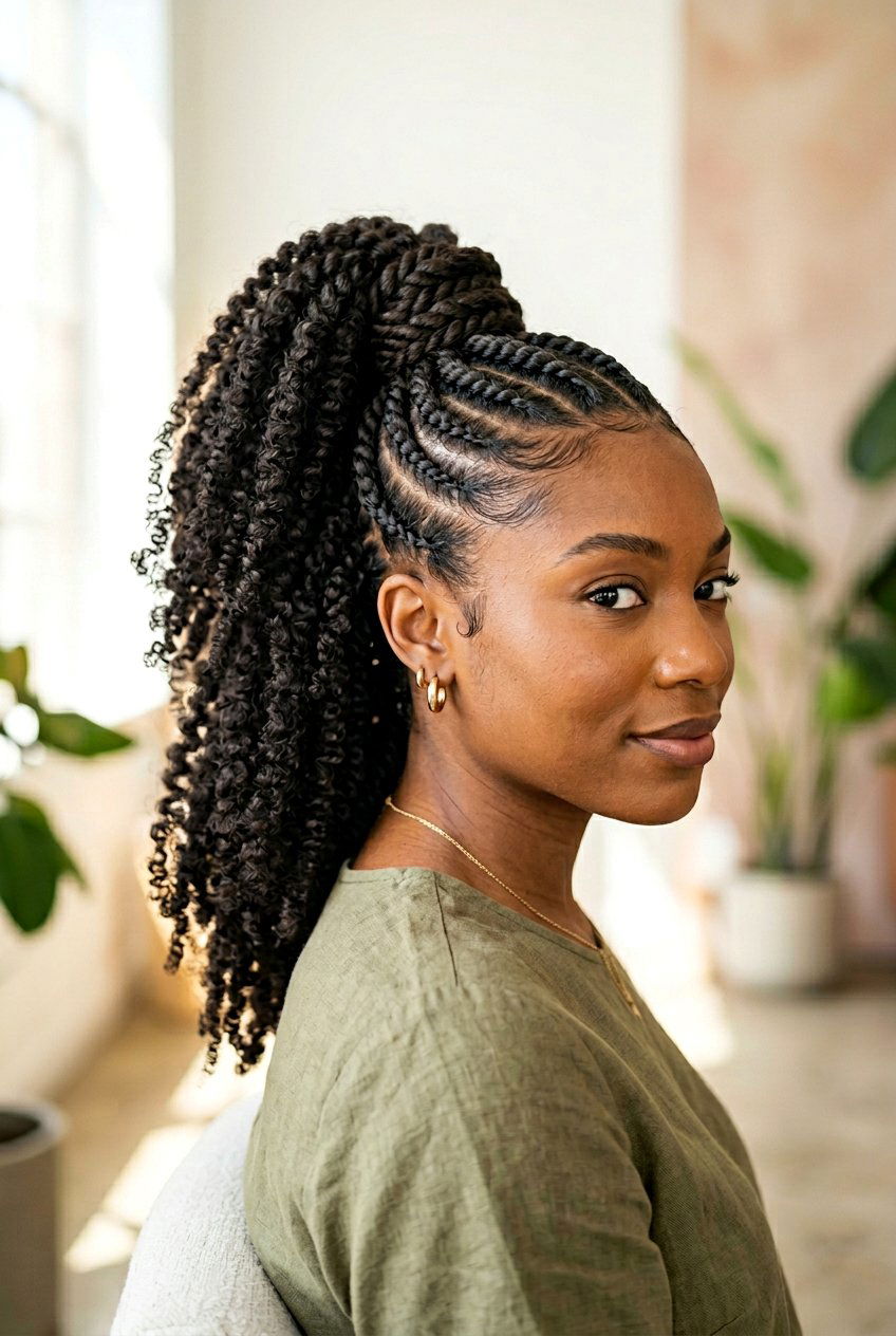 Flat Twist Wrap Ponytail - 20 flat twist ponytail for natural hair - 20 flat twist ponytail for natural hair
