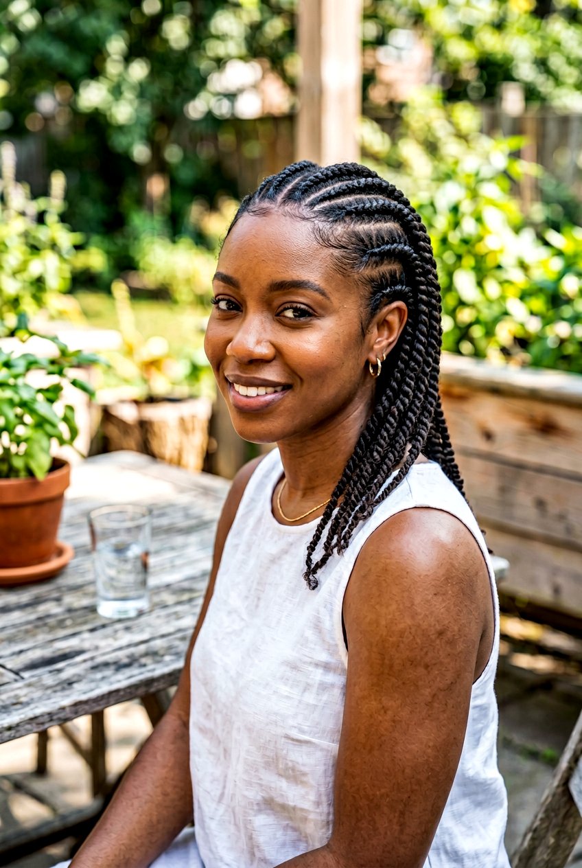 Flat Twists - 20 humidity proof hairstyles for curly hair - 20 humidity proof hairstyles for curly hair