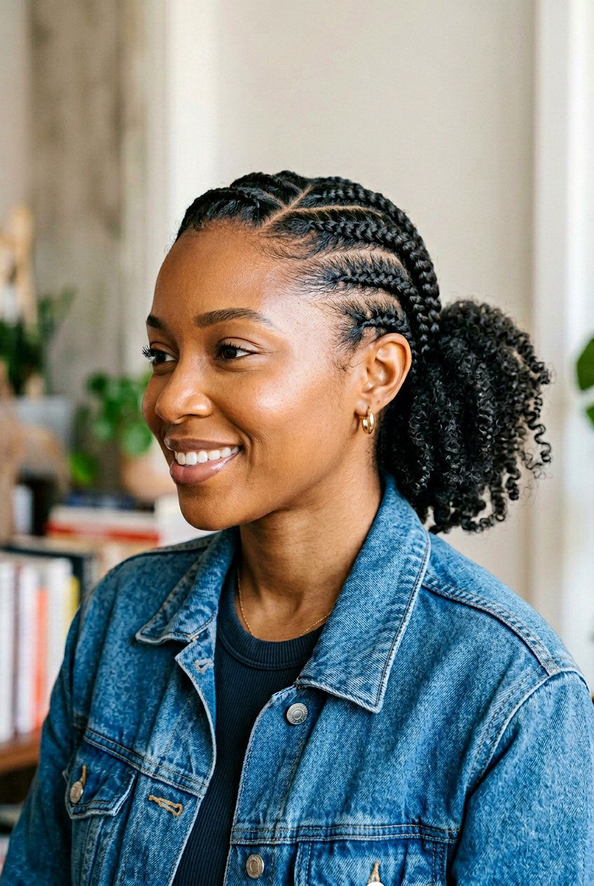 Flat Twists Into a Low Puff - 20 low tension protective hairstyles - 20 low tension protective hairstyles
