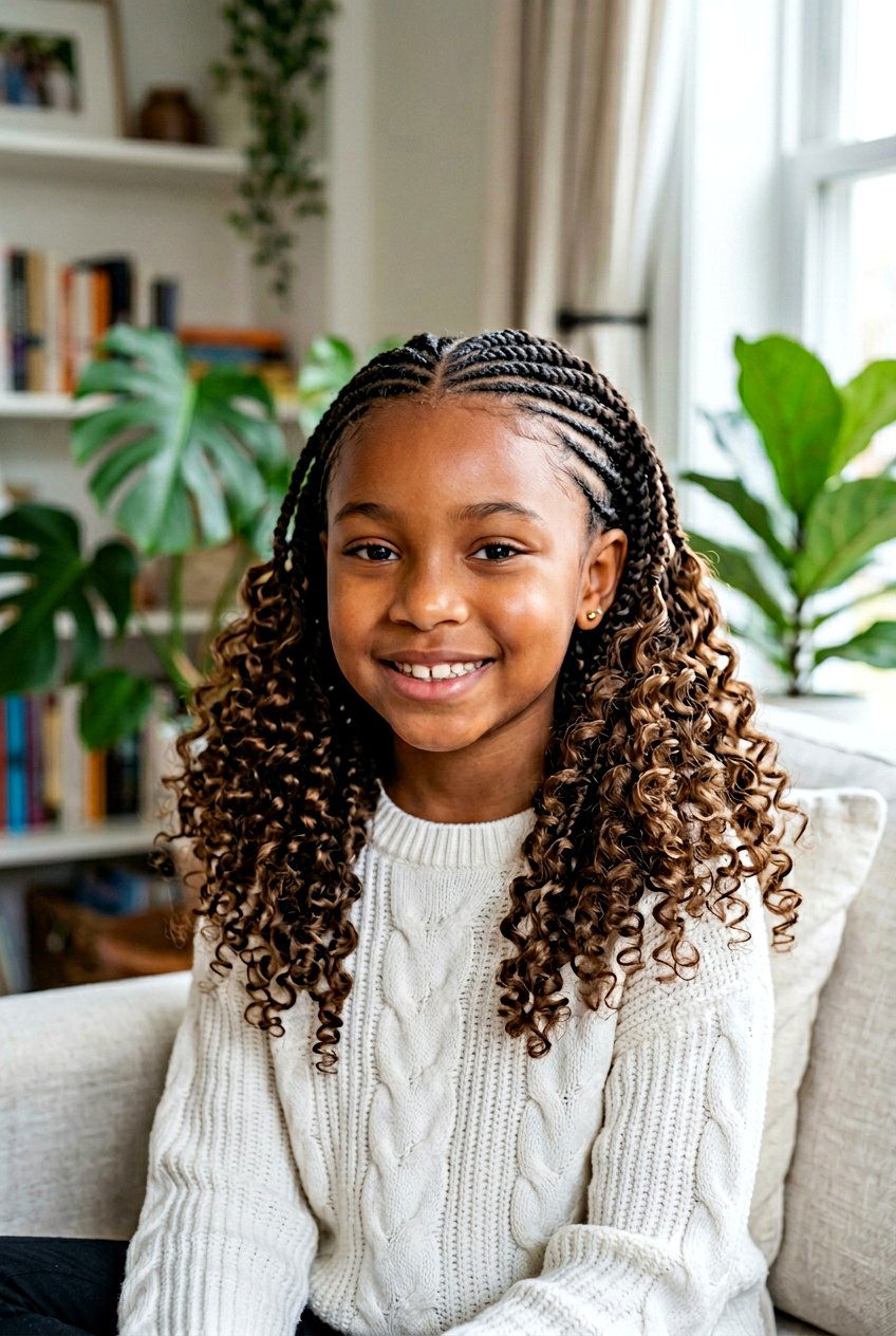 Flat Twists with Loose Curls - 20 picture day hairstyle for curly hair girls - 20 picture day hairstyle for curly hair girls