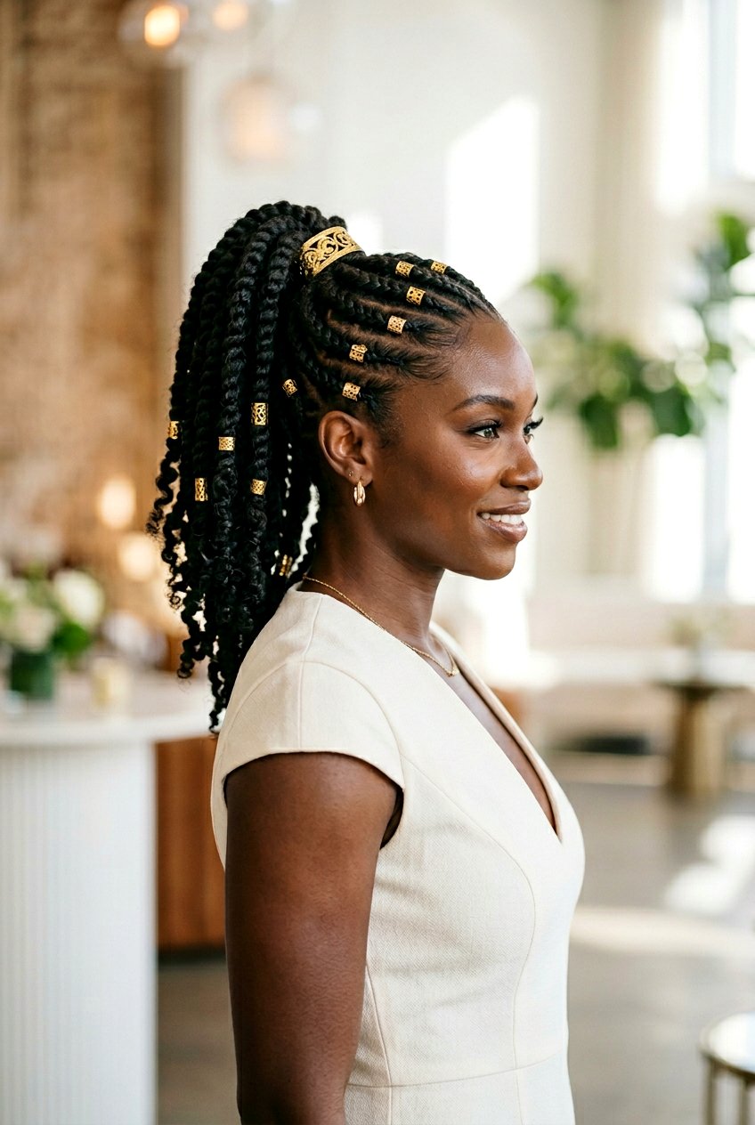 20 Gorgeous Flat Twists Into Ponytail Styles To Try Now