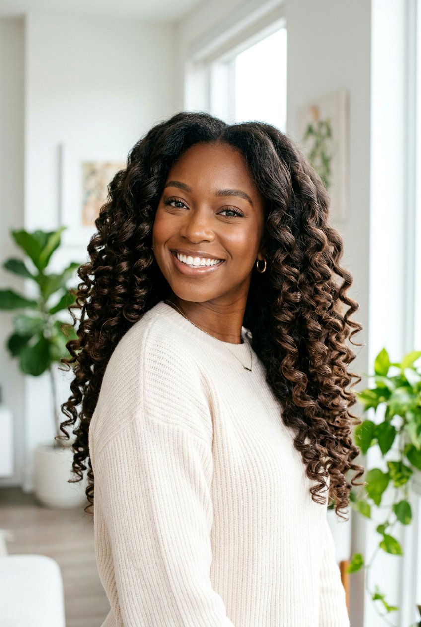 Flexi Rod Curls on Blown Out Natural Hair - 20 flexi rod curls on natural hair - 20 flexi rod curls on natural hair