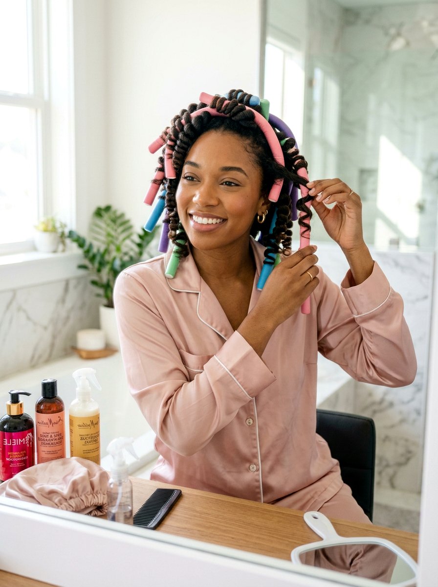 20 Perfect Satin Bonnet Hairstyles for Curls to Try Tonight