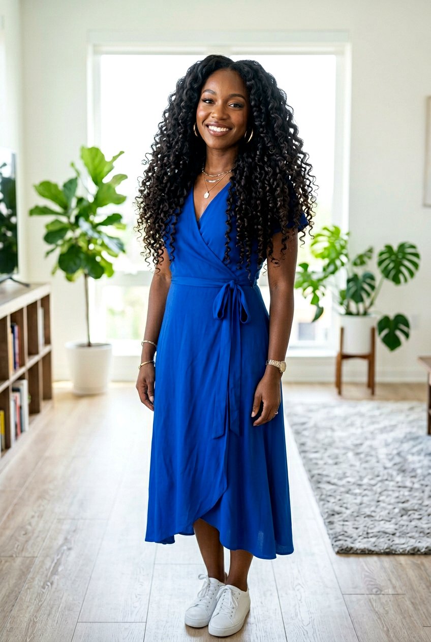 Flexi Rod Set on Long Natural Hair - 20 flexi rod curls on natural hair - 20 flexi rod curls on natural hair