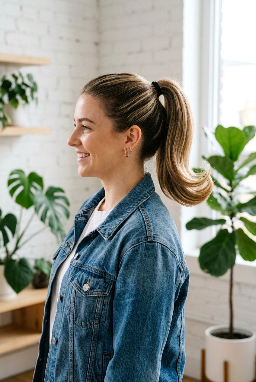 20 Flawless Clean Girl Middle Part Ponytail Looks to Try