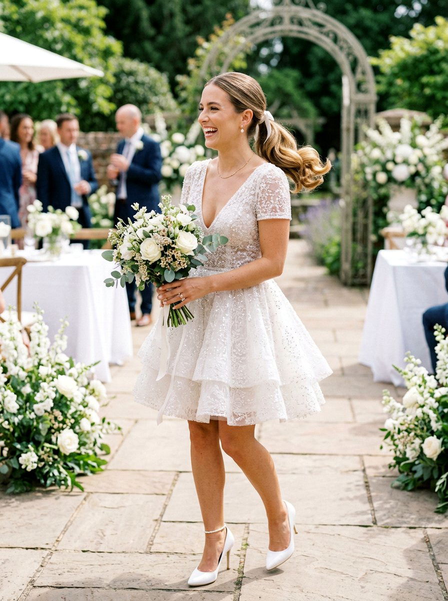 Flicked Out Low Ponytail Wedding - 20 wedding hairstyles with low ponytail - 20 wedding hairstyles with low ponytail