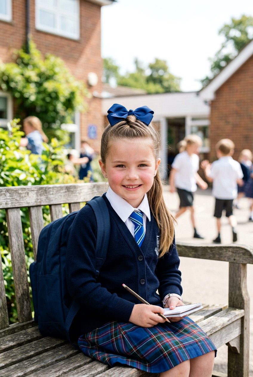 Flip Over Ponytail With Classic Ribbon Bow - 20 little girls ponytail with ribbon bow - 20 little girls ponytail with ribbon bow