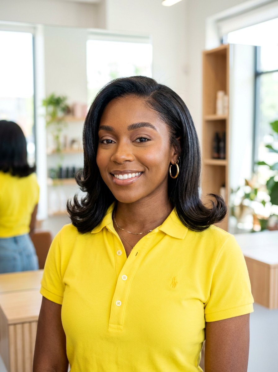 Flipped End Silk Press Bob - 20 silk press bob hairstyle - 20 silk press bob hairstyle