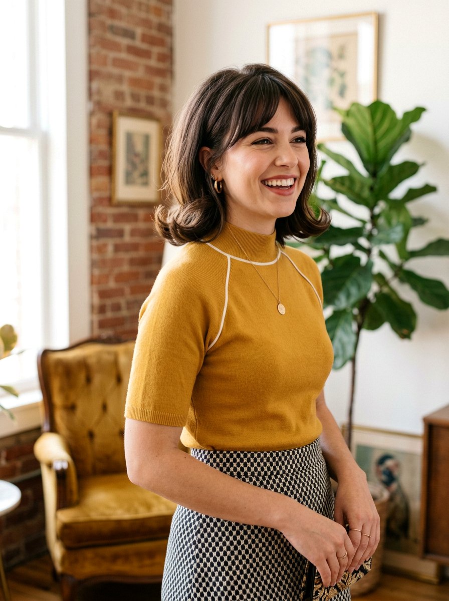 Flipped Out Bob With Bangs - 20 hairstyle to cover sparse hairline - 20 hairstyle to cover sparse hairline